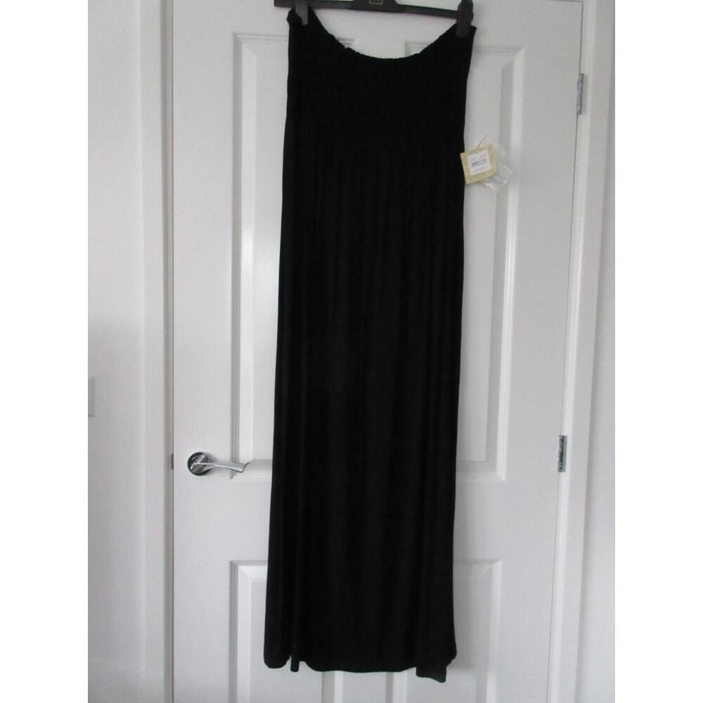 Black maxi dress beach cover up size 20 TU